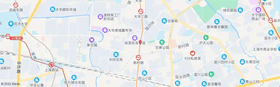 上海灵石路新村路_公交站地图_上海公交_妙搜公交查询2025