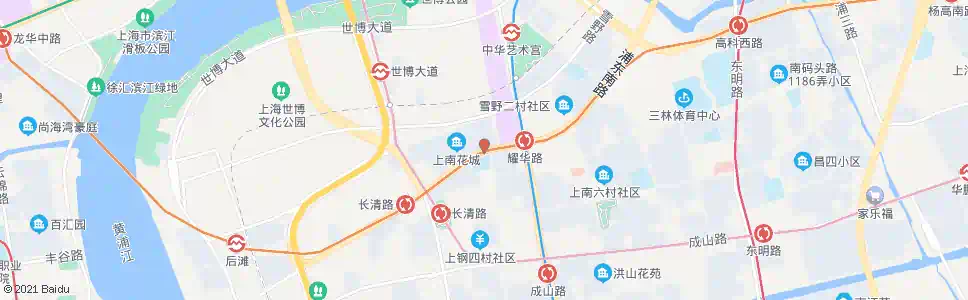 上海耀华路历城路_公交站地图_上海公交_妙搜公交查询2025