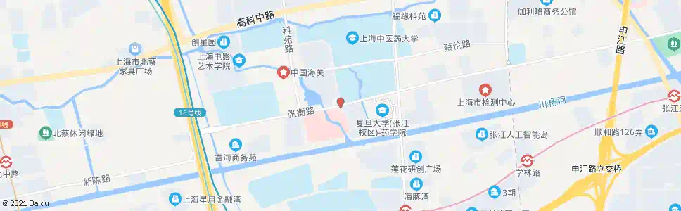 上海华佗路张衡路_公交站地图_上海公交_妙搜公交查询2025