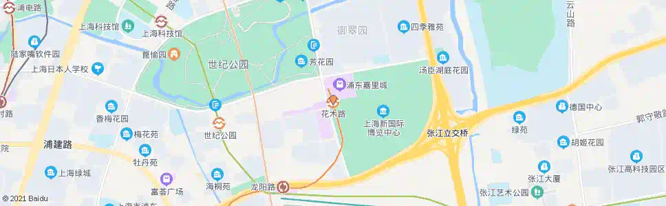 上海花木路站_公交站地图_上海公交_妙搜公交查询2025