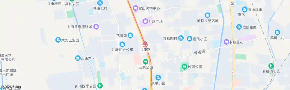 上海共康路地铁站_公交站地图_上海公交_妙搜公交查询2025