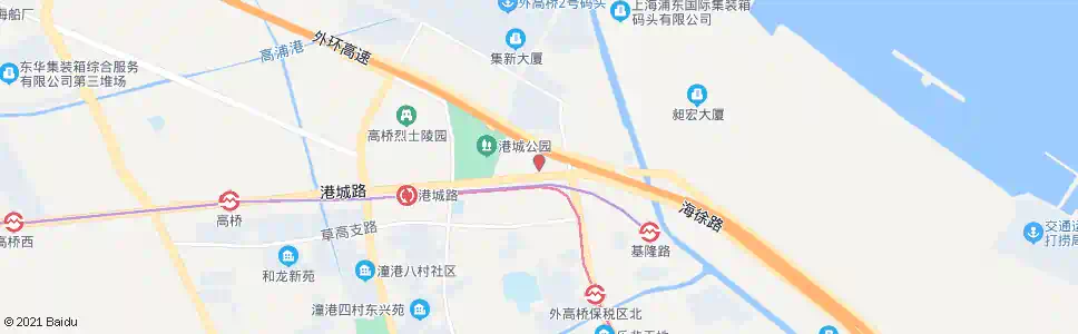上海江海加油站_公交站地图_上海公交_妙搜公交查询2025