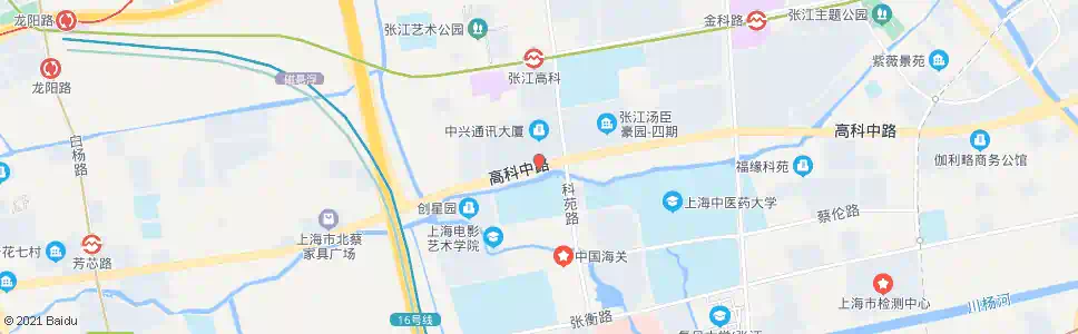上海张江外语学校_公交站地图_上海公交_妙搜公交查询2025