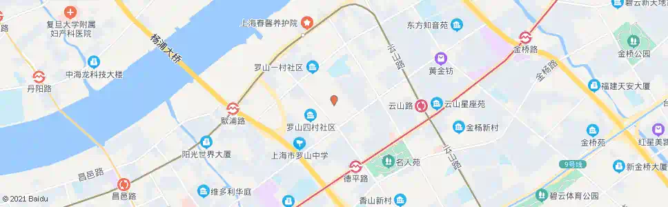 上海罗山村_公交站地图_上海公交_妙搜公交查询2025