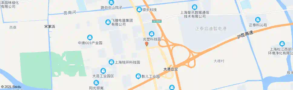 上海昆港公路光华路_公交站地图_上海公交_妙搜公交查询2025