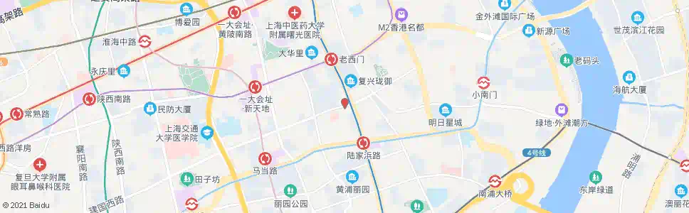 上海建国新路西藏南路_公交站地图_上海公交_妙搜公交查询2025