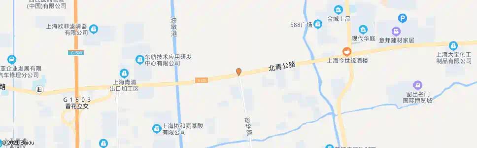 上海北青公路崧华路(招呼站)_公交站地图_上海公交_妙搜公交查询2025