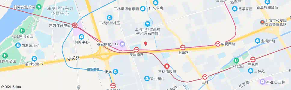 上海灵岩南路杨南路_公交站地图_上海公交_妙搜公交查询2025