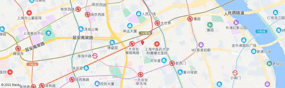 上海嵩山路淮海中路_公交站地图_上海公交_妙搜公交查询2025