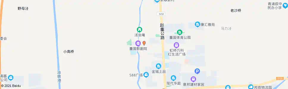 上海重固镇重固大街_公交站地图_上海公交_妙搜公交查询2025