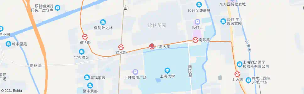 上海上海大学_公交站地图_上海公交_妙搜公交查询2025