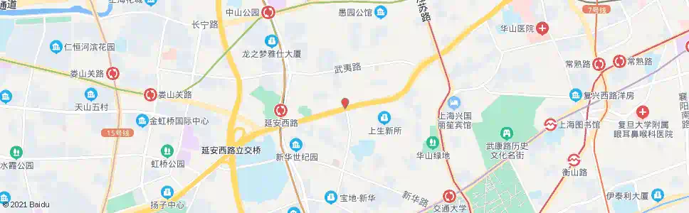 上海延安西路定西路_公交站地图_上海公交_妙搜公交查询2025