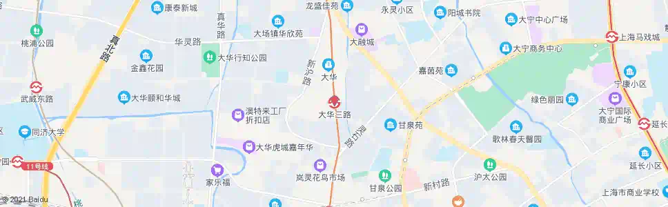 上海真华路大华三路_公交站地图_上海公交_妙搜公交查询2025