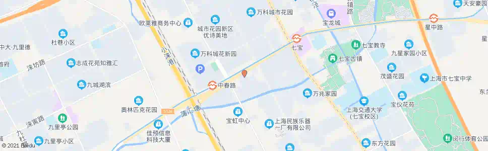 上海中谊路中春路(七宝镇社区服务中心)_公交站地图_上海公交_妙搜公交查询2025