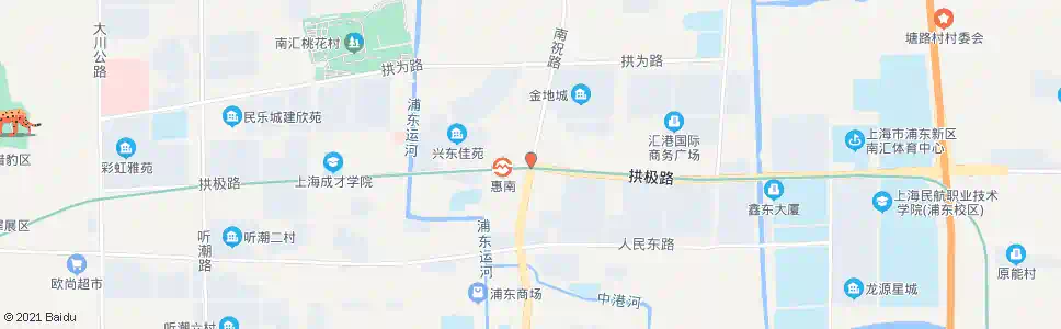 上海城东路拱极路_公交站地图_上海公交_妙搜公交查询2025