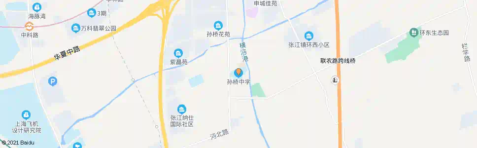 上海孙桥中学_公交站地图_上海公交_妙搜公交查询2025
