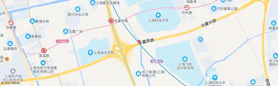 上海华夏中路(三八河桥)_公交站地图_上海公交_妙搜公交查询2025
