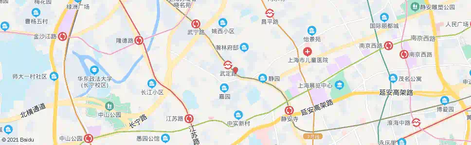 上海武宁南路武定路_公交站地图_上海公交_妙搜公交查询2025