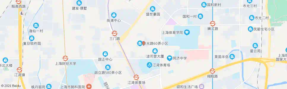 上海三门路市光路_公交站地图_上海公交_妙搜公交查询2025