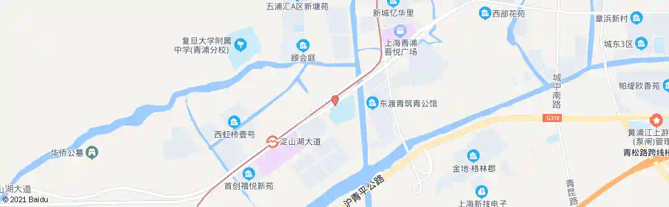 上海淀山湖大道南横村_公交站地图_上海公交_妙搜公交查询2025