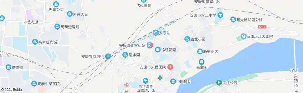 安康锦绣花园_公交站地图_安康公交_妙搜公交查询2025