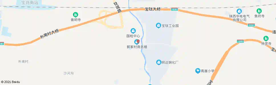 宝鸡郭家村_公交站地图_宝鸡公交_妙搜公交查询2025