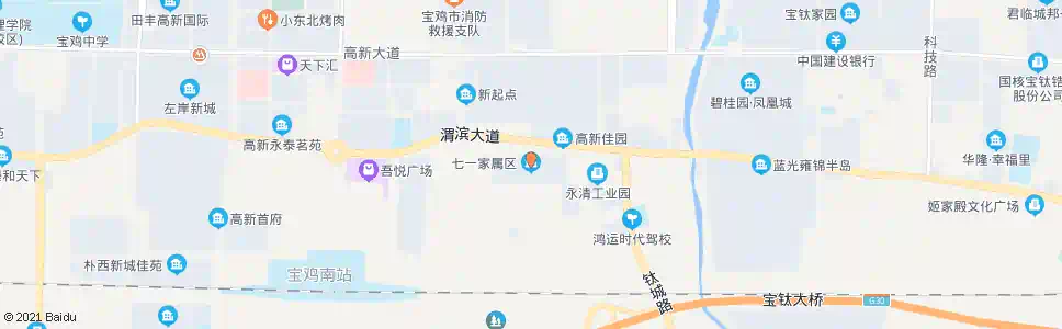 宝鸡七一新区_公交站地图_宝鸡公交_妙搜公交查询2025
