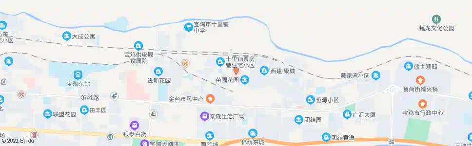 宝鸡红旗路口(五三七医院)_公交站地图_宝鸡公交_妙搜公交查询2025
