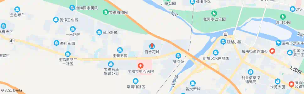 宝鸡百合花城小区市中心医院_公交站地图_宝鸡公交_妙搜公交查询2025