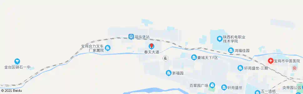 宝鸡翔盛春天大道_公交站地图_宝鸡公交_妙搜公交查询2025