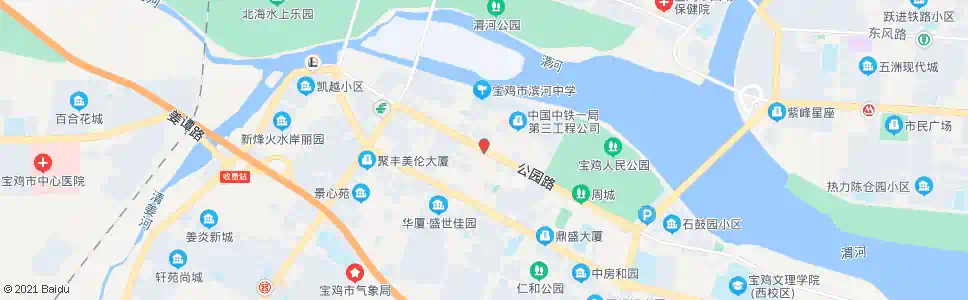 宝鸡公园路_公交站地图_宝鸡公交_妙搜公交查询2025