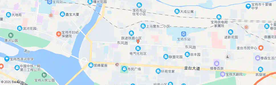 宝鸡上马营(康拓宾馆)_公交站地图_宝鸡公交_妙搜公交查询2025