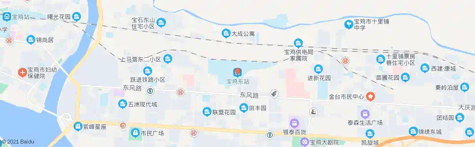 宝鸡宝鸡东站_公交站地图_宝鸡公交_妙搜公交查询2025