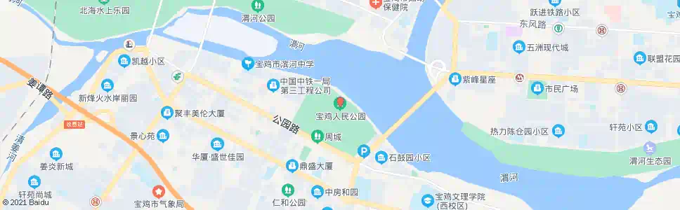 宝鸡人民公园_公交站地图_宝鸡公交_妙搜公交查询2025