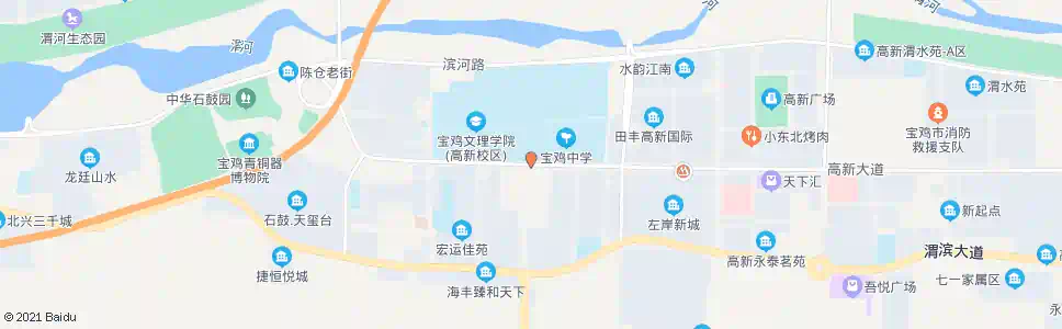 宝鸡宝鸡文理学院东区招呼站_公交站地图_宝鸡公交_妙搜公交查询2025