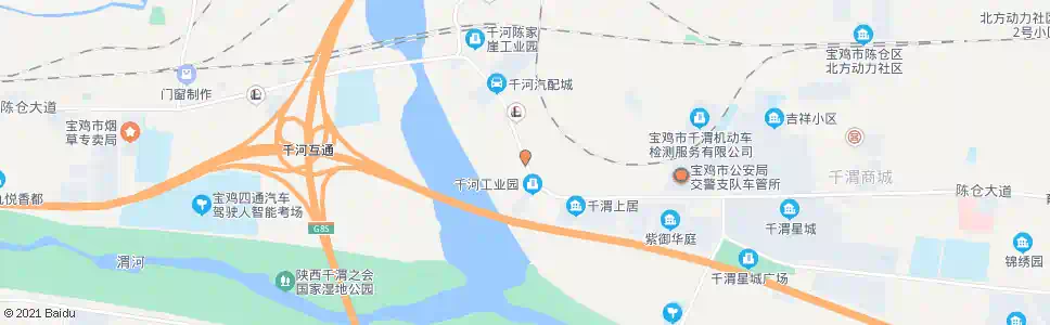 宝鸡千渭驾校_公交站地图_宝鸡公交_妙搜公交查询2025