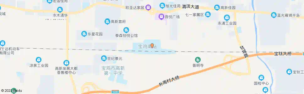 宝鸡钛谷路南_公交站地图_宝鸡公交_妙搜公交查询2025