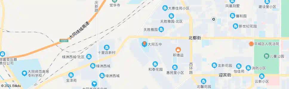 大同十五中_公交站地图_大同公交_妙搜公交查询2025