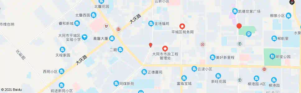 大同云中路向阳街西口_公交站地图_大同公交_妙搜公交查询2025