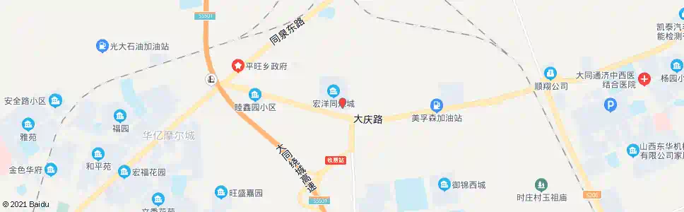 大同老平旺_公交站地图_大同公交_妙搜公交查询2025
