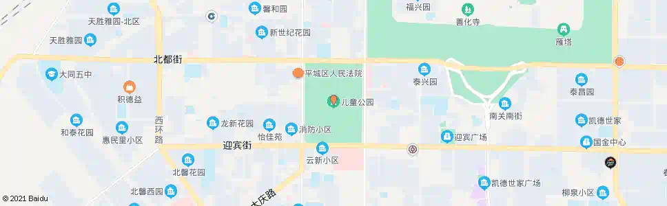大同儿童公园_公交站地图_大同公交_妙搜公交查询2025