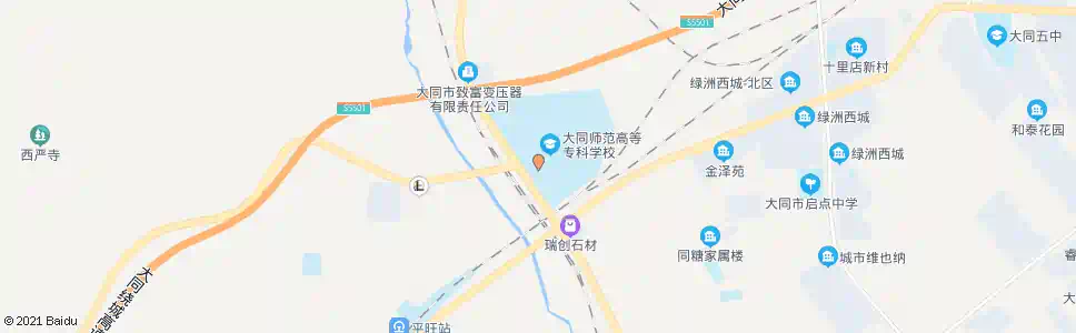 大同大同师范_公交站地图_大同公交_妙搜公交查询2025