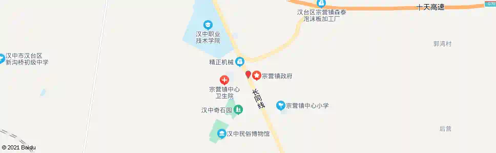 汉中宗营下街_公交站地图_汉中公交_妙搜公交查询2025