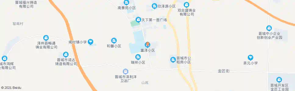 晋城富泽小区_公交站地图_晋城公交_妙搜公交查询2025