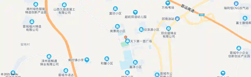 晋城南村_公交站地图_晋城公交_妙搜公交查询2025