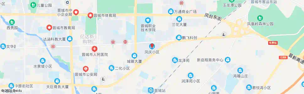 晋城凤庆小区_公交站地图_晋城公交_妙搜公交查询2025