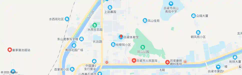 吕梁市体育馆_公交站地图_吕梁公交_妙搜公交查询2025