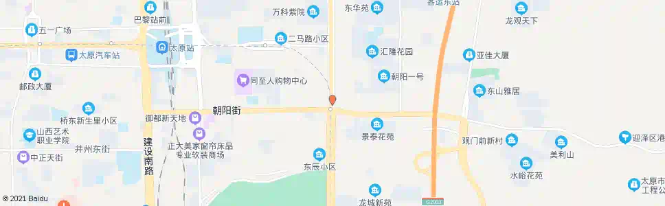 太原东中环朝阳街口_公交站地图_太原公交_妙搜公交查询2025