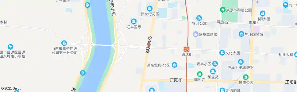 太原汾东南路通达街口_公交站地图_太原公交_妙搜公交查询2025