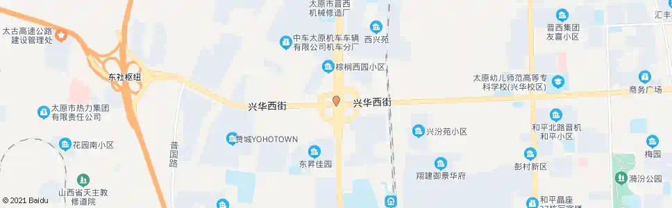 太原西中环兴华西街口_公交站地图_太原公交_妙搜公交查询2025
